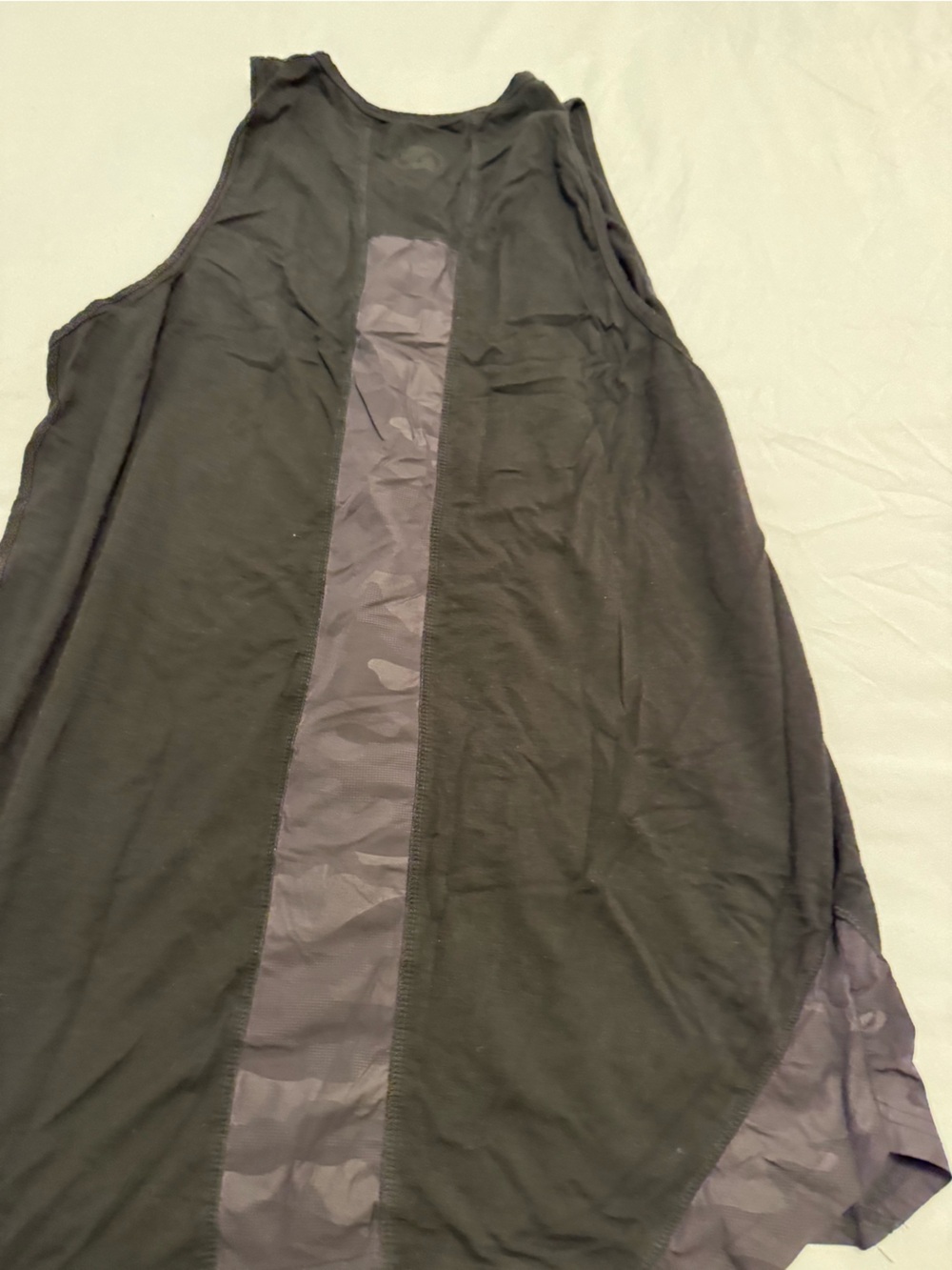 Tlf Men's Black Tank Top with Charcoal Vertical Panel